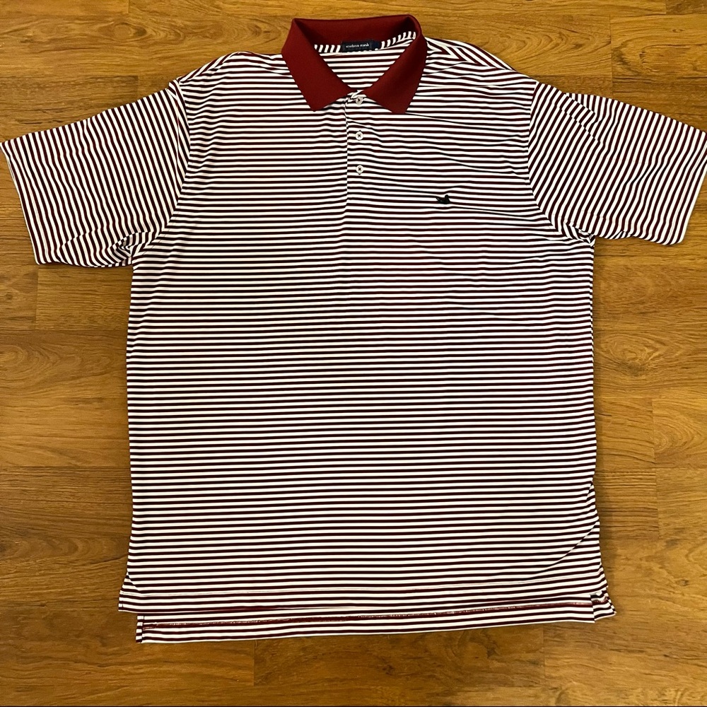 Southern Marsh Crimson and White Striped Polo